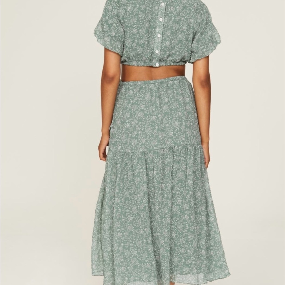 Madewell Sage Floral Maxi Skirt